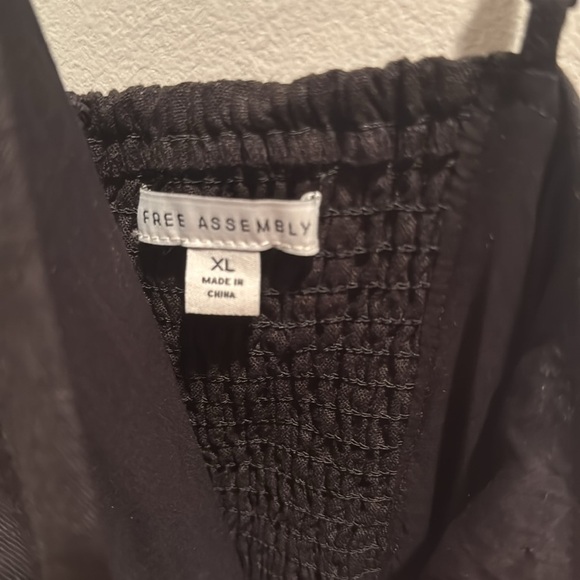 NWT Free Assembly Black Halter Midi Linen Blend Dress XL - Picture 7 of 9